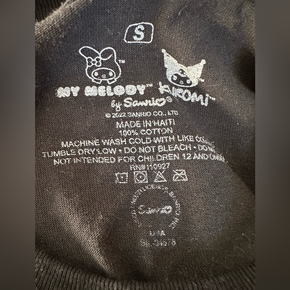 EUC Sanrio Kuromi & My Melody Floral T-Shirt size Small - Picture 4 of 4